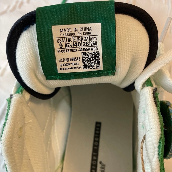 Reebox green and white size 9 - Picture 6 of 8
